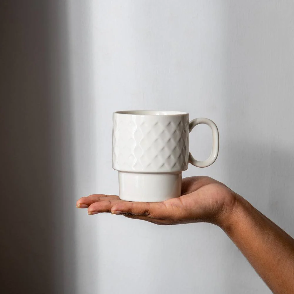 Coffee & More Coffee Mugs, Set of 2 - White - Image 3