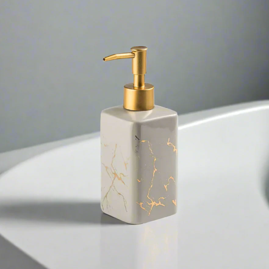 Column Soap Dispenser - Marble Grey - Image 6