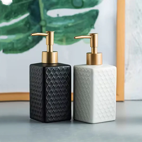 Column Soap Dispenser - Tiled Black - Image 4