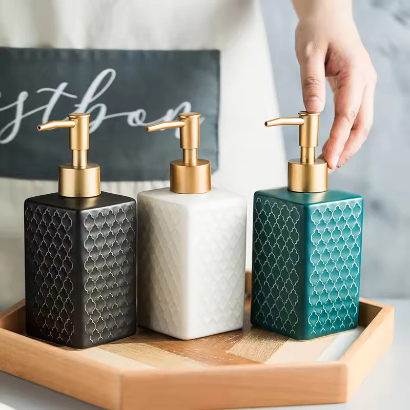 Column Soap Dispenser - Tiled White - Image 5