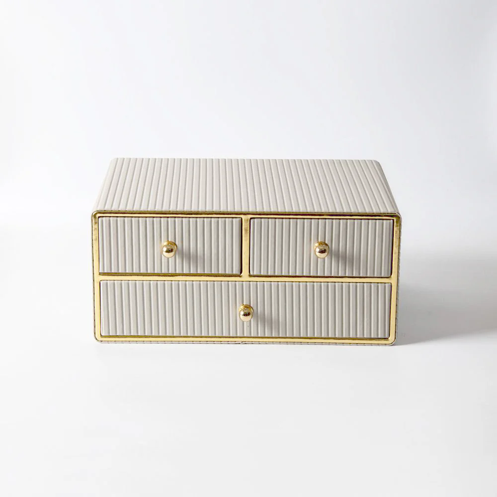 Columns Organiser with Drawers - Light Grey - Image 3