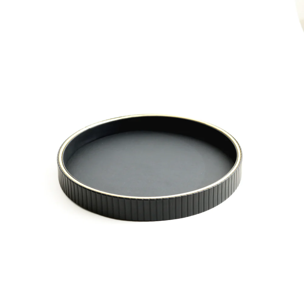 Columns Round Vanity Tray - Black - Image 3