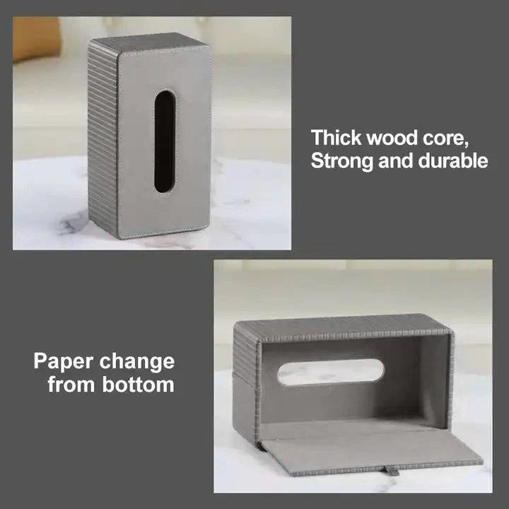 Columns Tissue Box Holder - Light Grey - Image 11