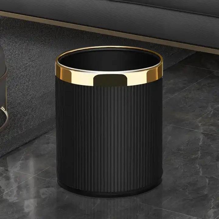 Columns Waste Bin 10L - Black & Gold - Image 7