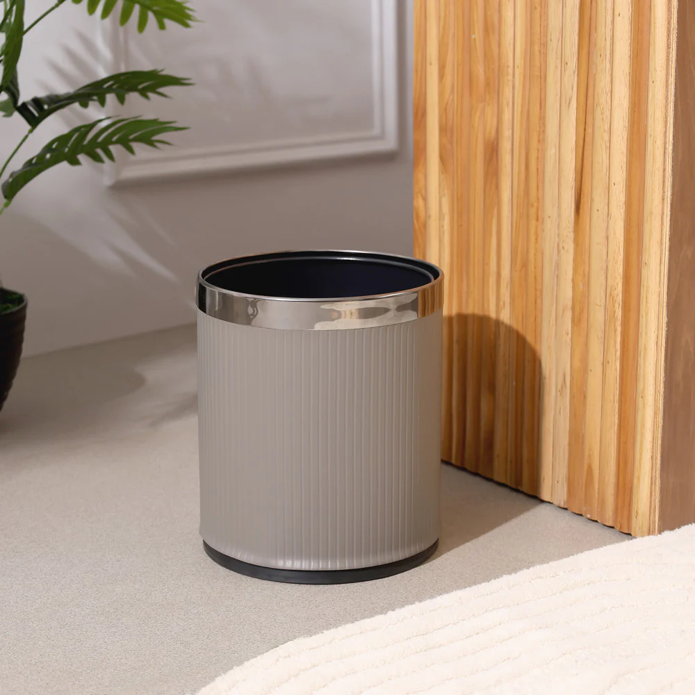 Columns Waste Bin 10L - Dark Grey & Dark Steel - Image 4