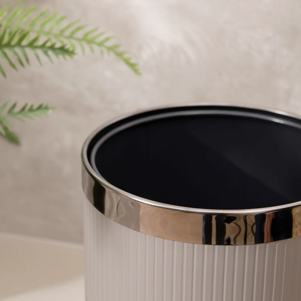 Columns Waste Bin 10L - Dark Grey & Dark Steel - Image 5