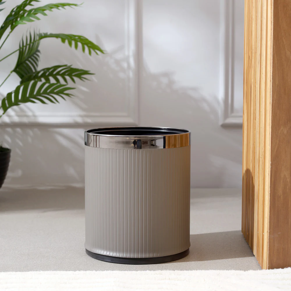 Columns Waste Bin 10L - Dark Grey & Dark Steel - Image 7