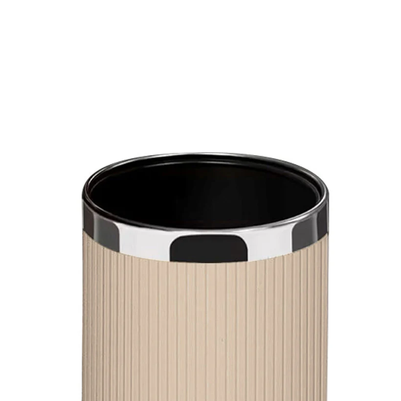 Columns Waste Bin 10L - Taupe & Steel - Image 5