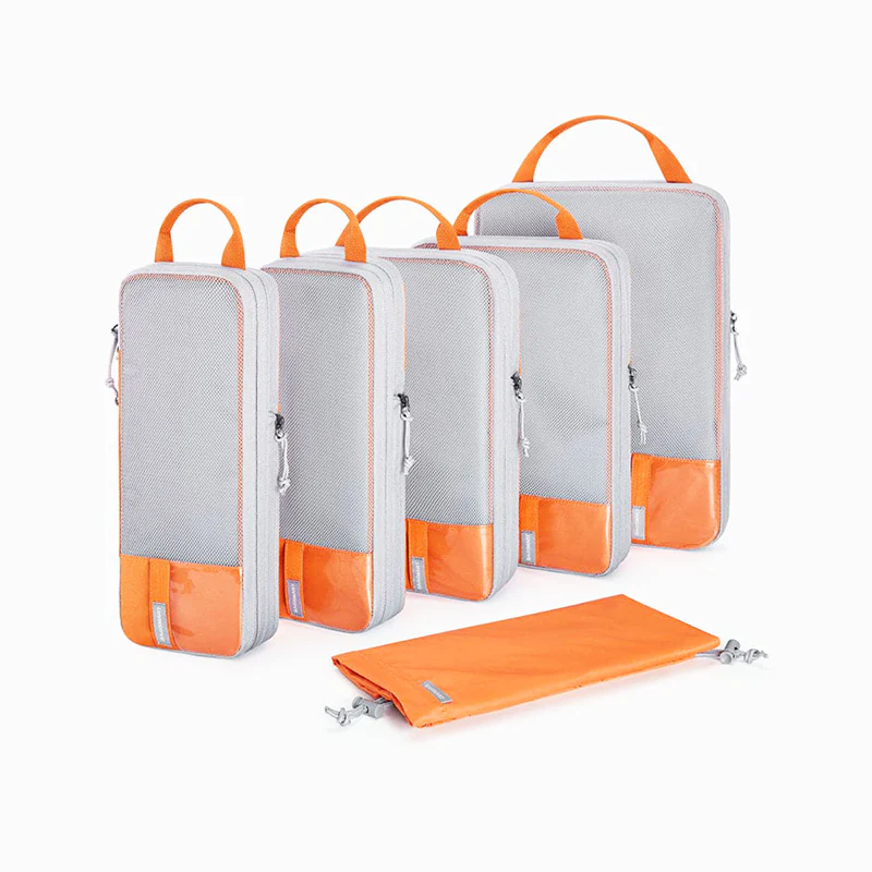 Compression Packing Cubes, Set of 6 - Orange - Image 3