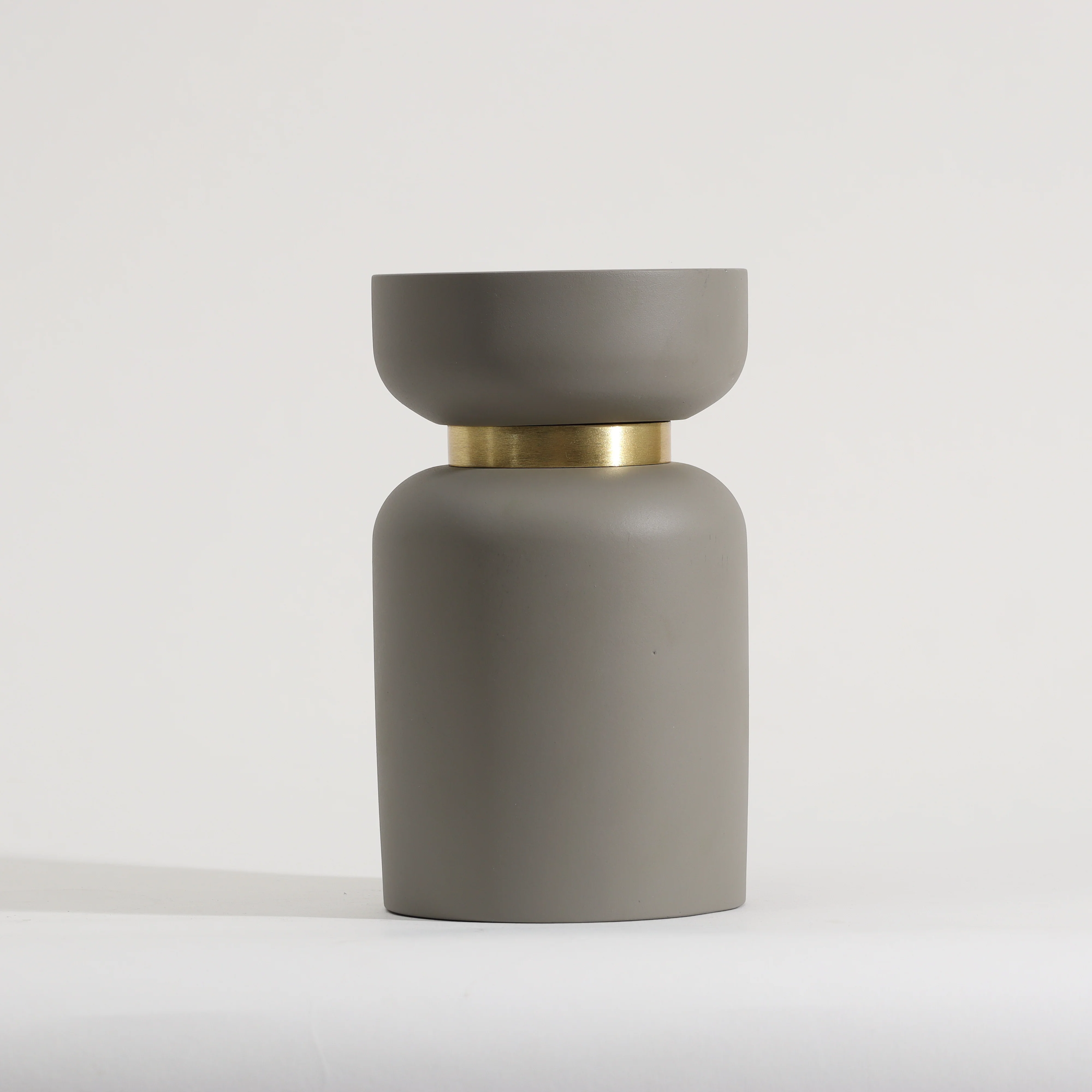 Concrete Candle Stand Large - Stone Grey - Image 3