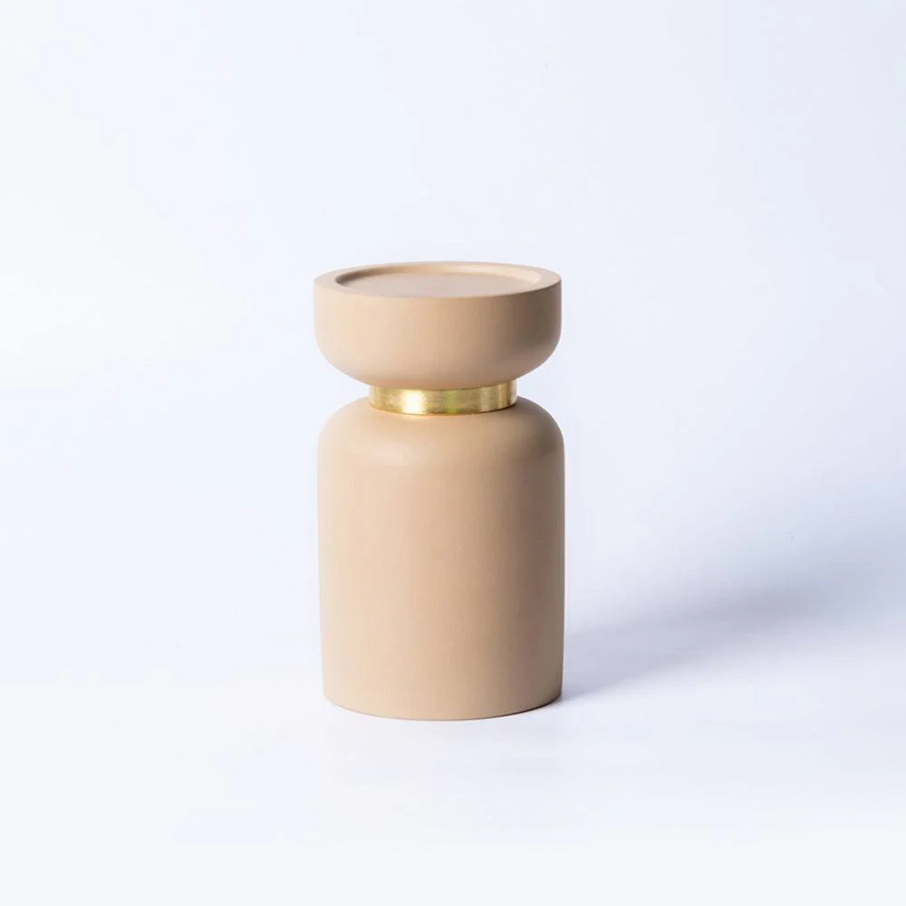Concrete Candle Stand Large - Taupe - Image 3
