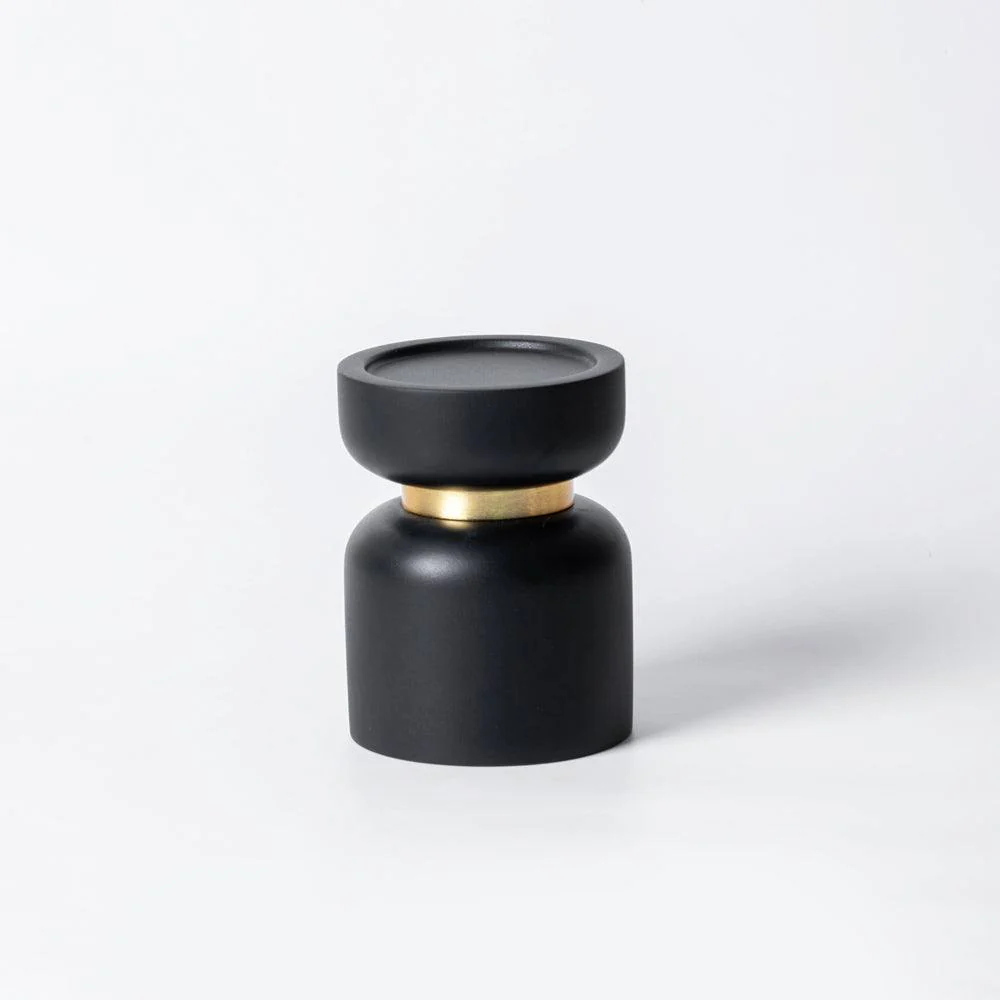 Concrete Candle Stand Medium - Black - Image 3