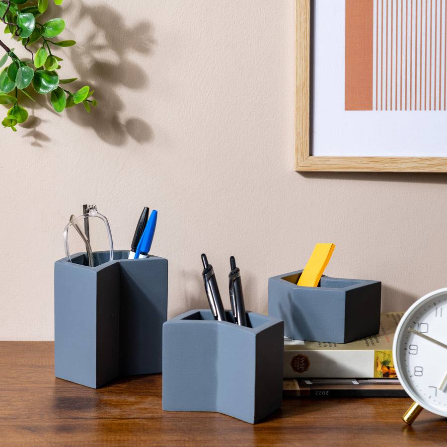 Concrete Tier Desk Organisers - Steel Grey - Image 5