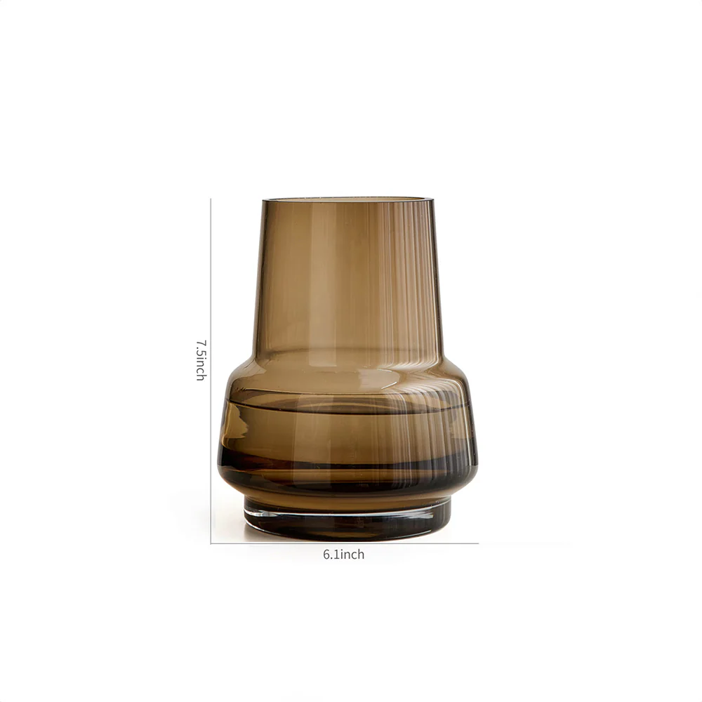 Cono Glass Vase - Walnut Brown - Image 3