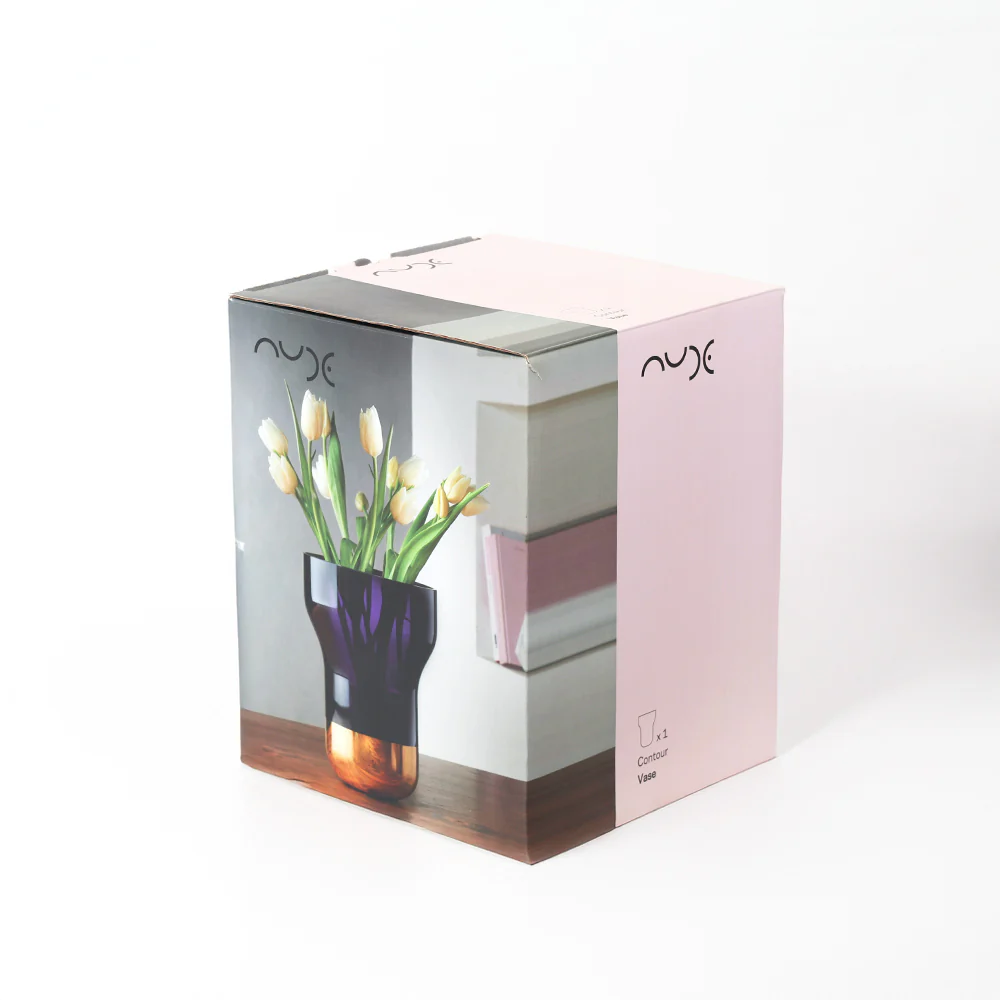 Contour Glass Vase Medium - Purple Gold - Image 6