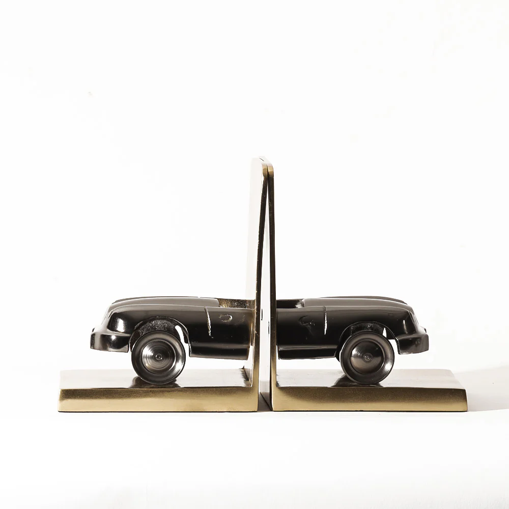 Convertible Metal Bookends, Set of 2 - Grey Gold - Image 4