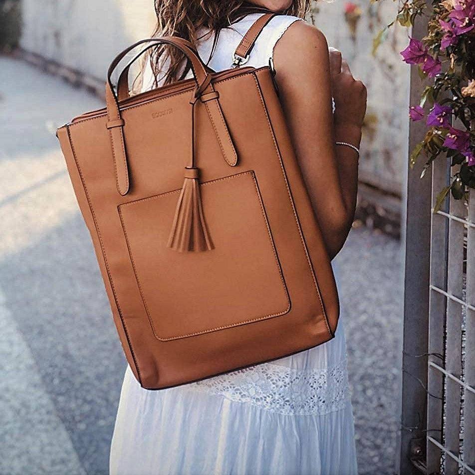 Convertible Tote Backpack 13L - Tan - Image 2
