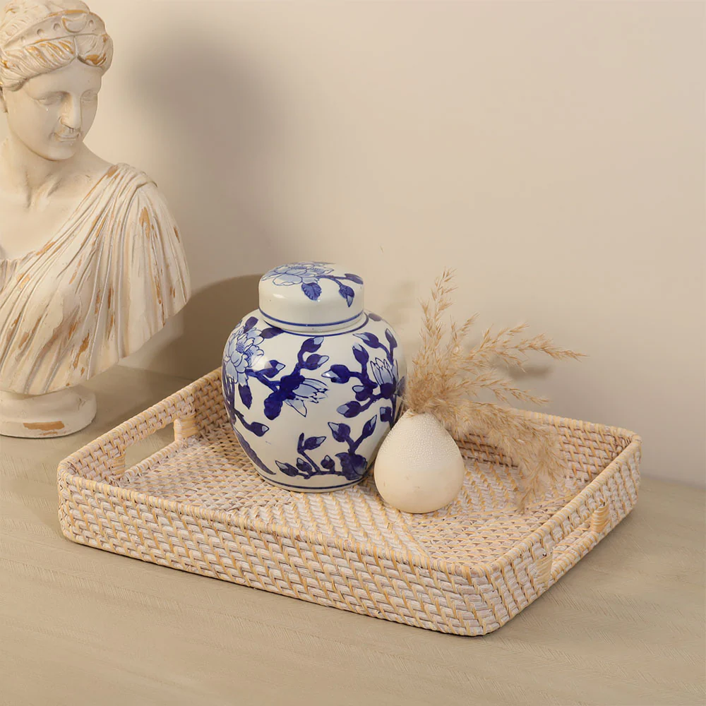 Corda Rattan Tray Large - Birch - Image 2