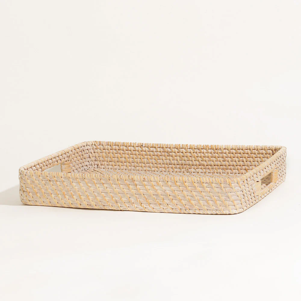 Corda Rattan Tray Large - Birch - Image 3