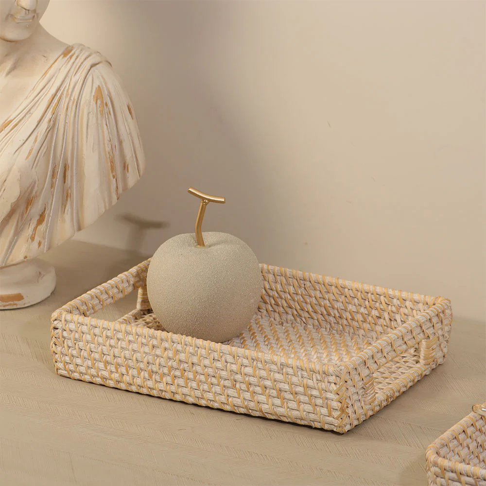 Corda Rattan Tray Medium - Birch - Image 2
