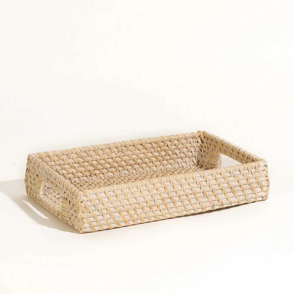 Corda Rattan Tray Medium - Birch - Image 3