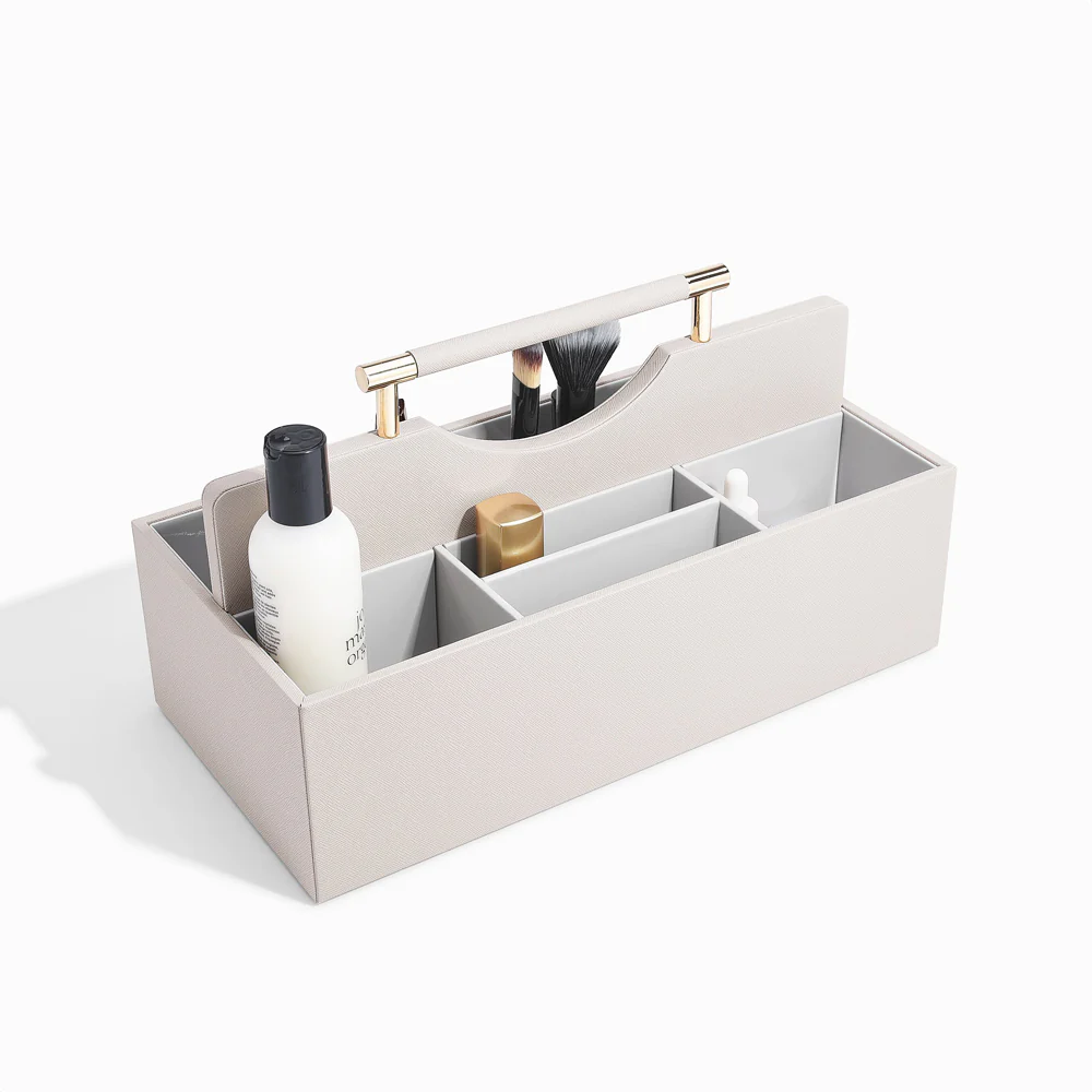 Cosmetic Organiser Caddy Large - Taupe - Image 4