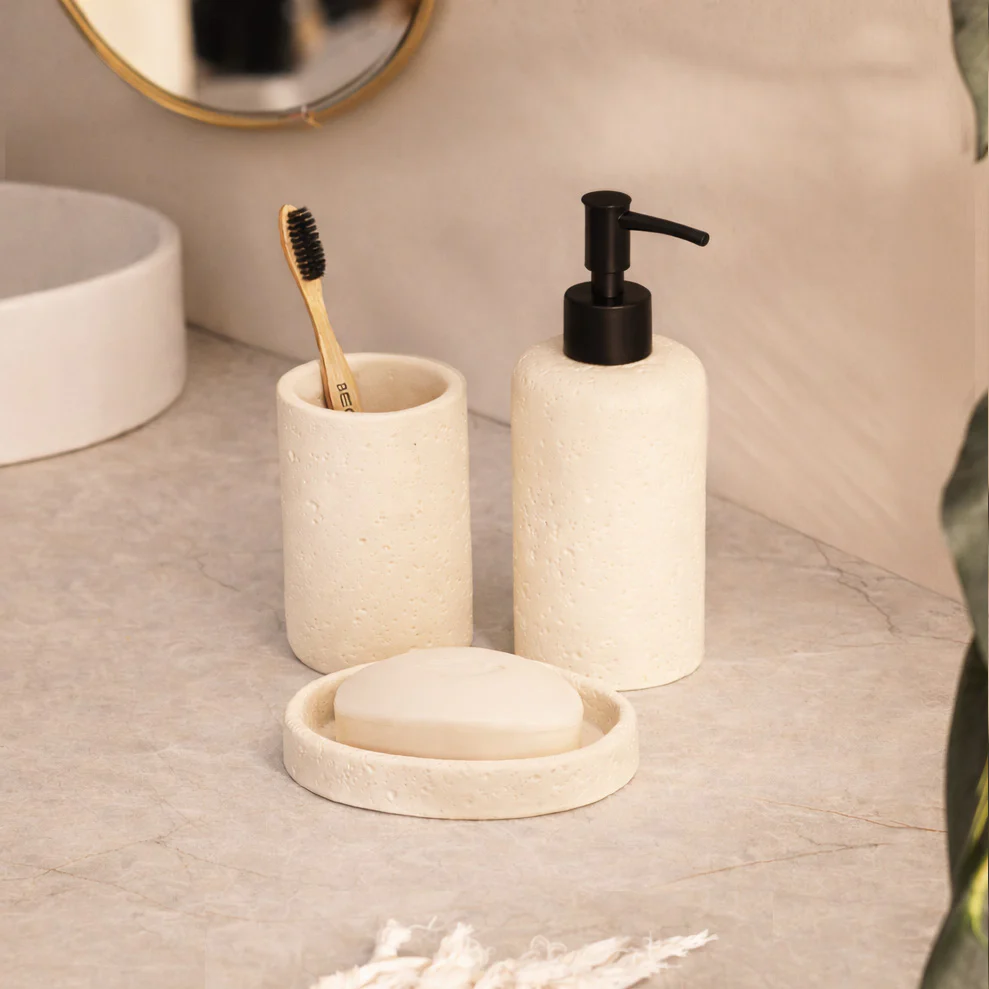Cove 3-piece Bathroom Set - Cream - Image 5