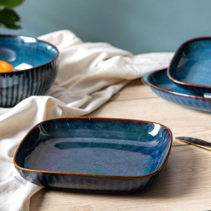 Cove Square Plate - Teal Blue - Image 2