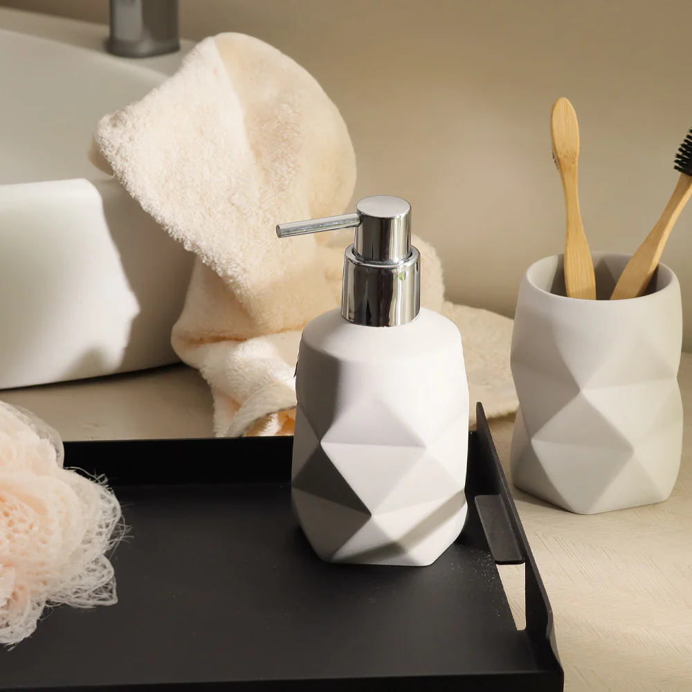 Crackle Soap Dispenser - Light Grey - Image 4