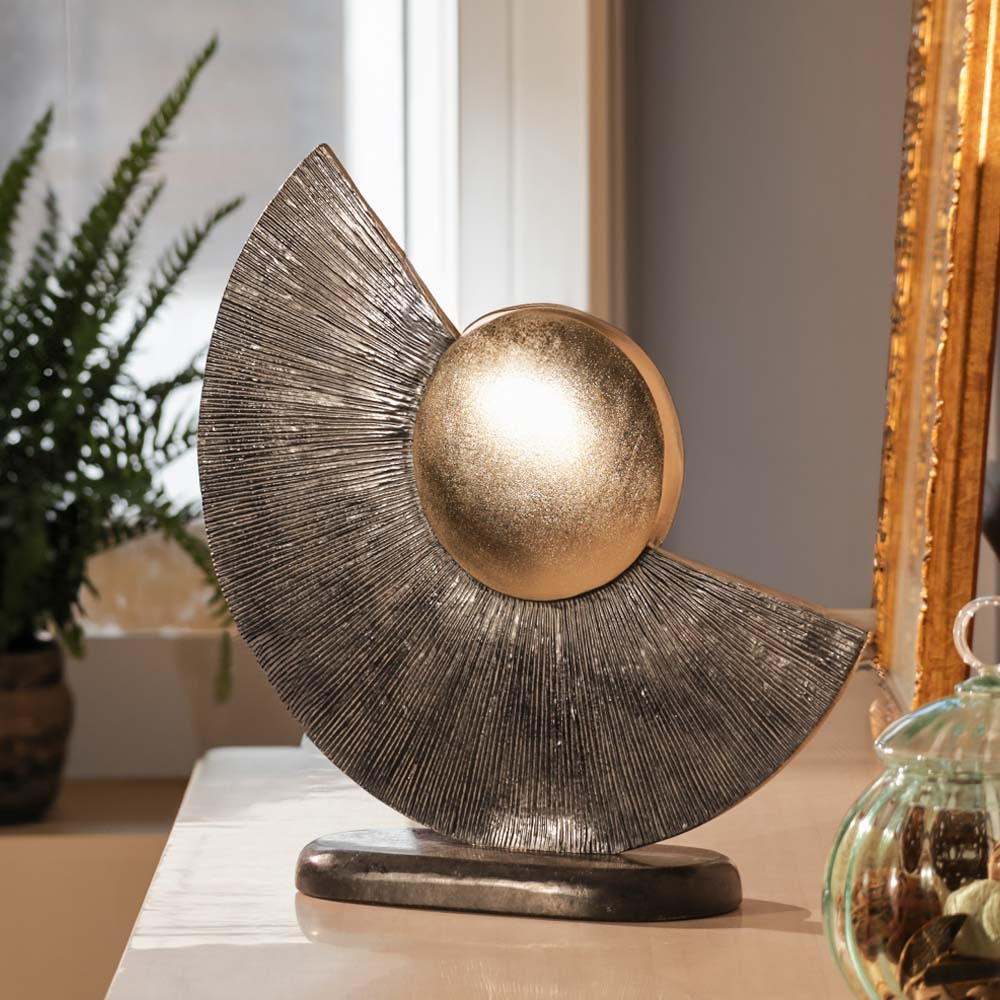 Cradle Abstract Sculpture Medium - Gold Black - Image 4