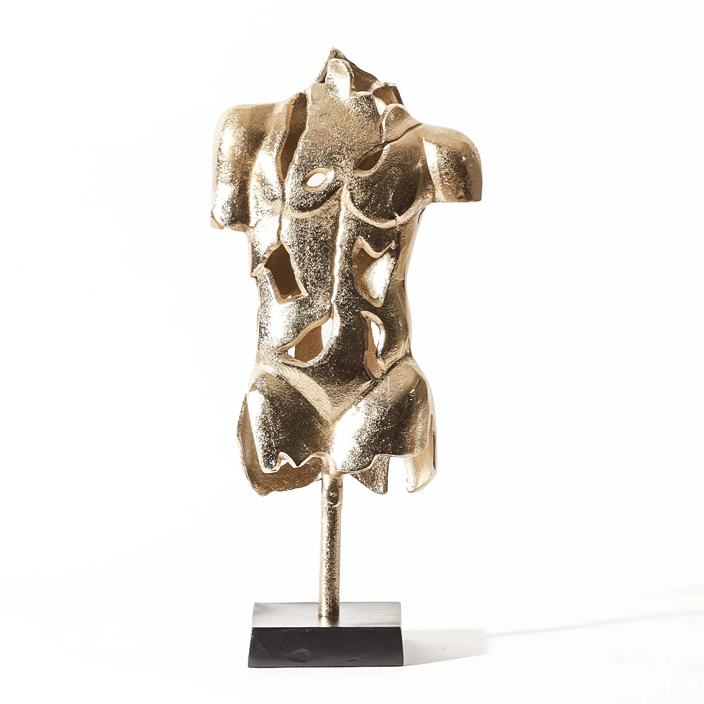 Croqui Metal Sculpture Large - Gold Black - Image 3
