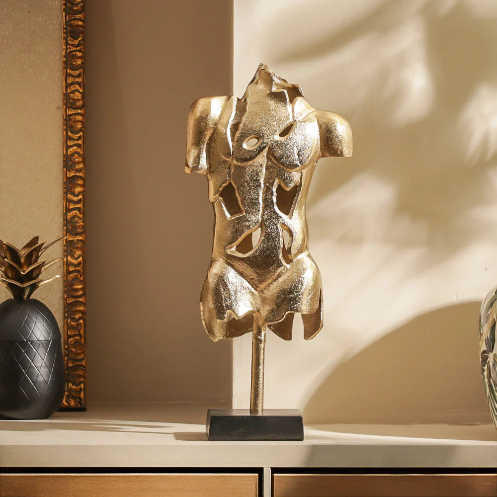 Croqui Metal Sculpture Large - Gold Black - Image 4