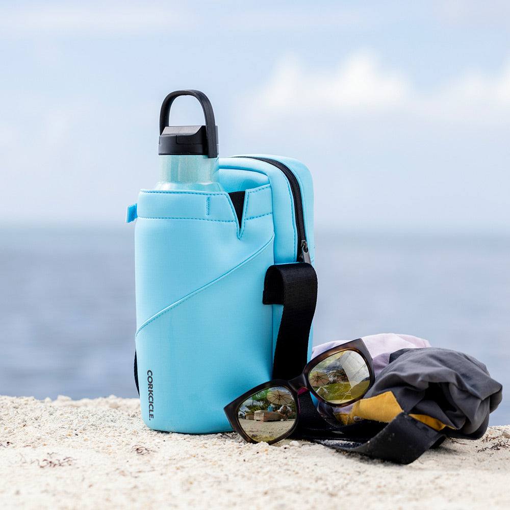 Crossbody Water Bottle Sling Bag - Santorini Neoprene - Image 9