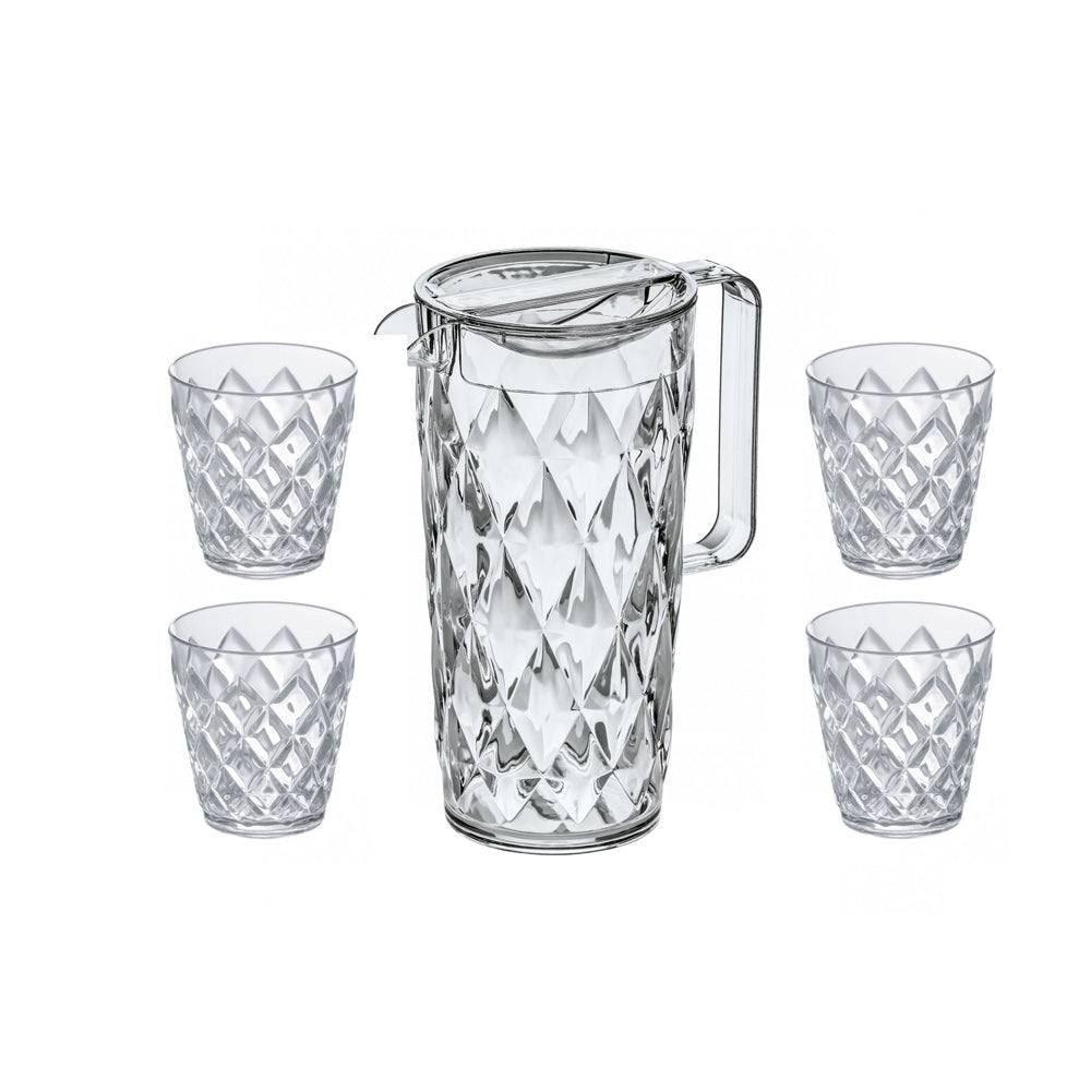 Crystal Water Pitcher With Tumblers, Set of 5 - Image 3