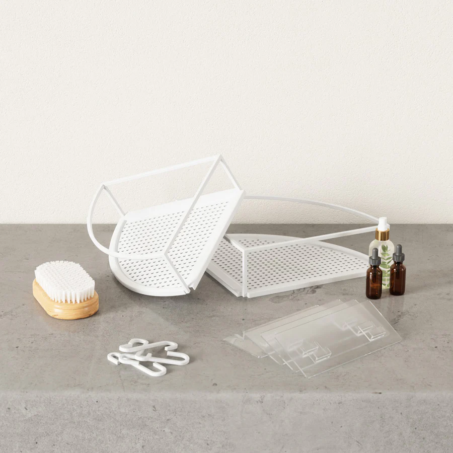 Cubiko Corner Bins, Set of 2 - White - Image 4