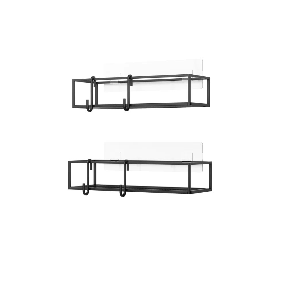 Cubiko Rectangular Bins, Set of 2 - Black - Image 2