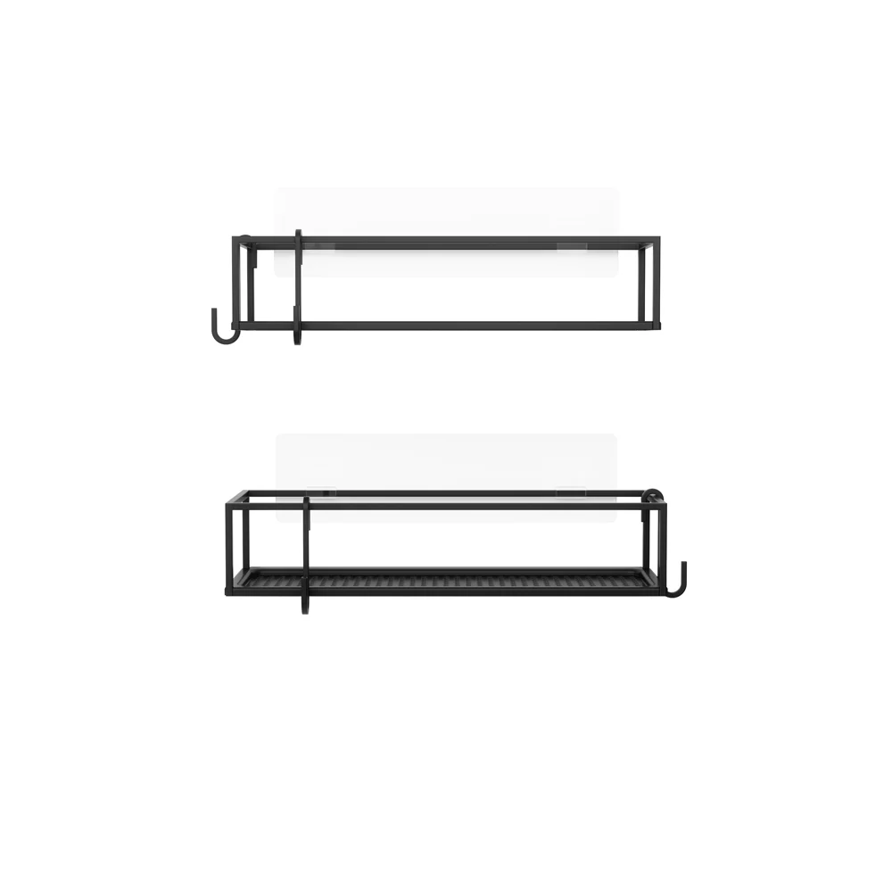 Cubiko Rectangular Bins, Set of 2 - Black - Image 3