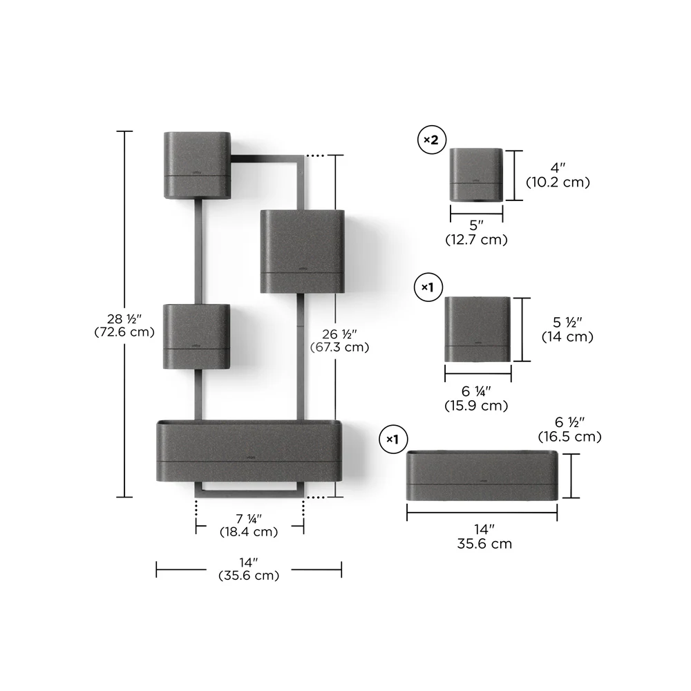 Cubiko Wall Planter - Black - Image 11