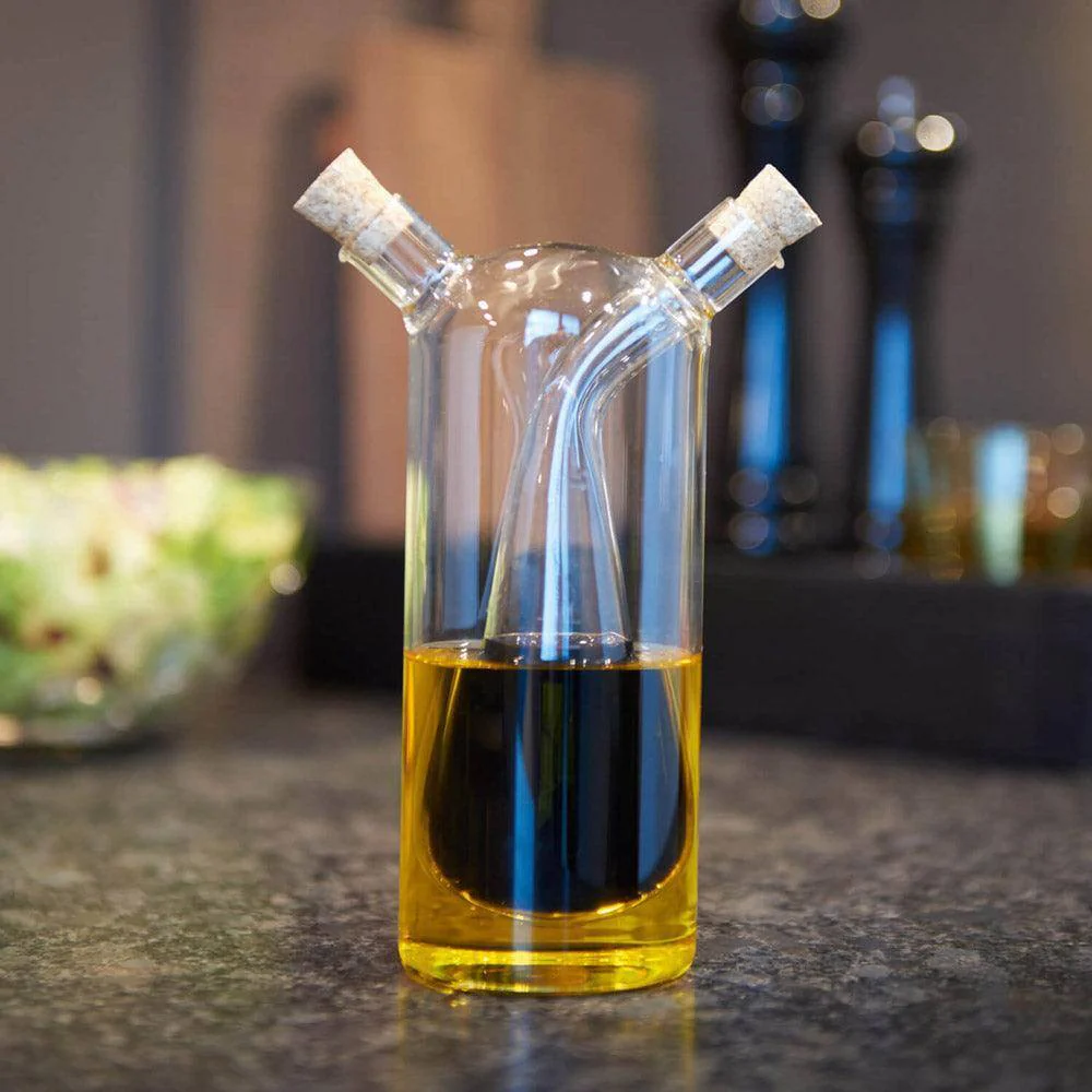 Cucina 2-in-1 Cylinderical Oil & Vinegar Bottle
