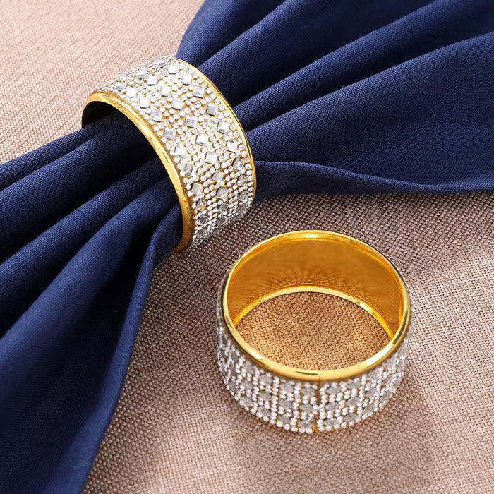 Cuff Metal Napkin Rings, Set of 6 - Gold - Image 8