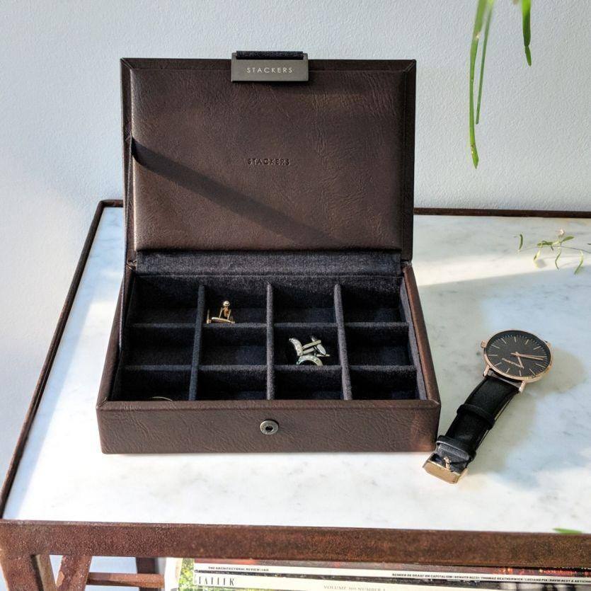 Cufflinks Storage Box - Brown