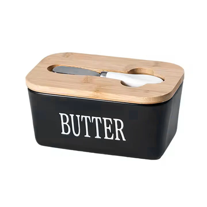 Culina Butter Dish with Spreader Large - Black - Image 3