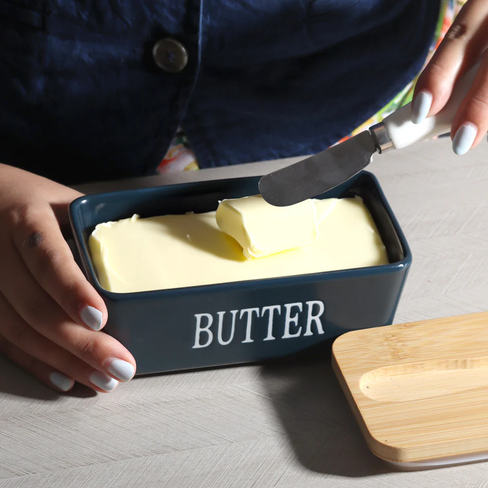 Culina Butter Dish with Spreader Large - Navy Blue - Image 2