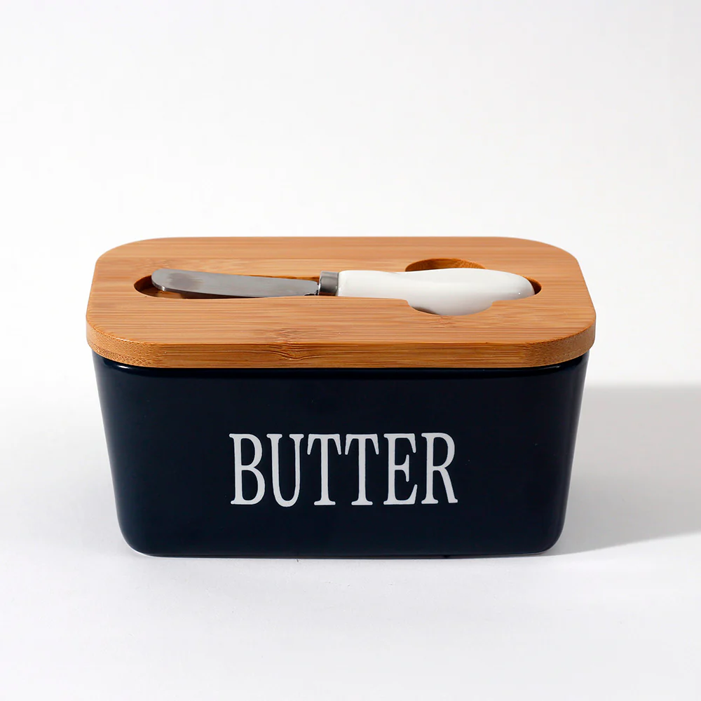 Culina Butter Dish with Spreader Large - Navy Blue - Image 3