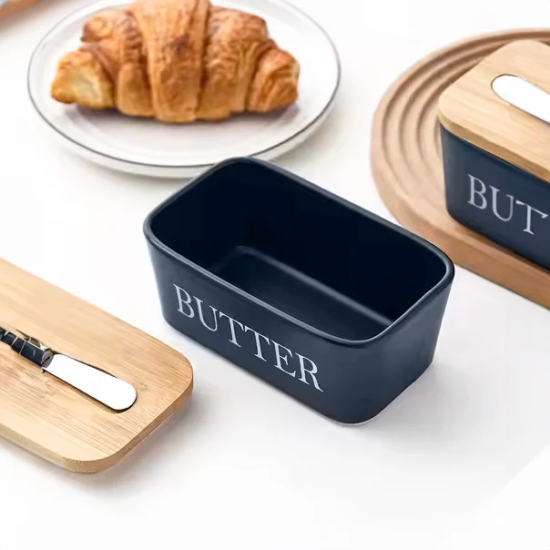 Culina Butter Dish with Spreader Large - Navy Blue - Image 8