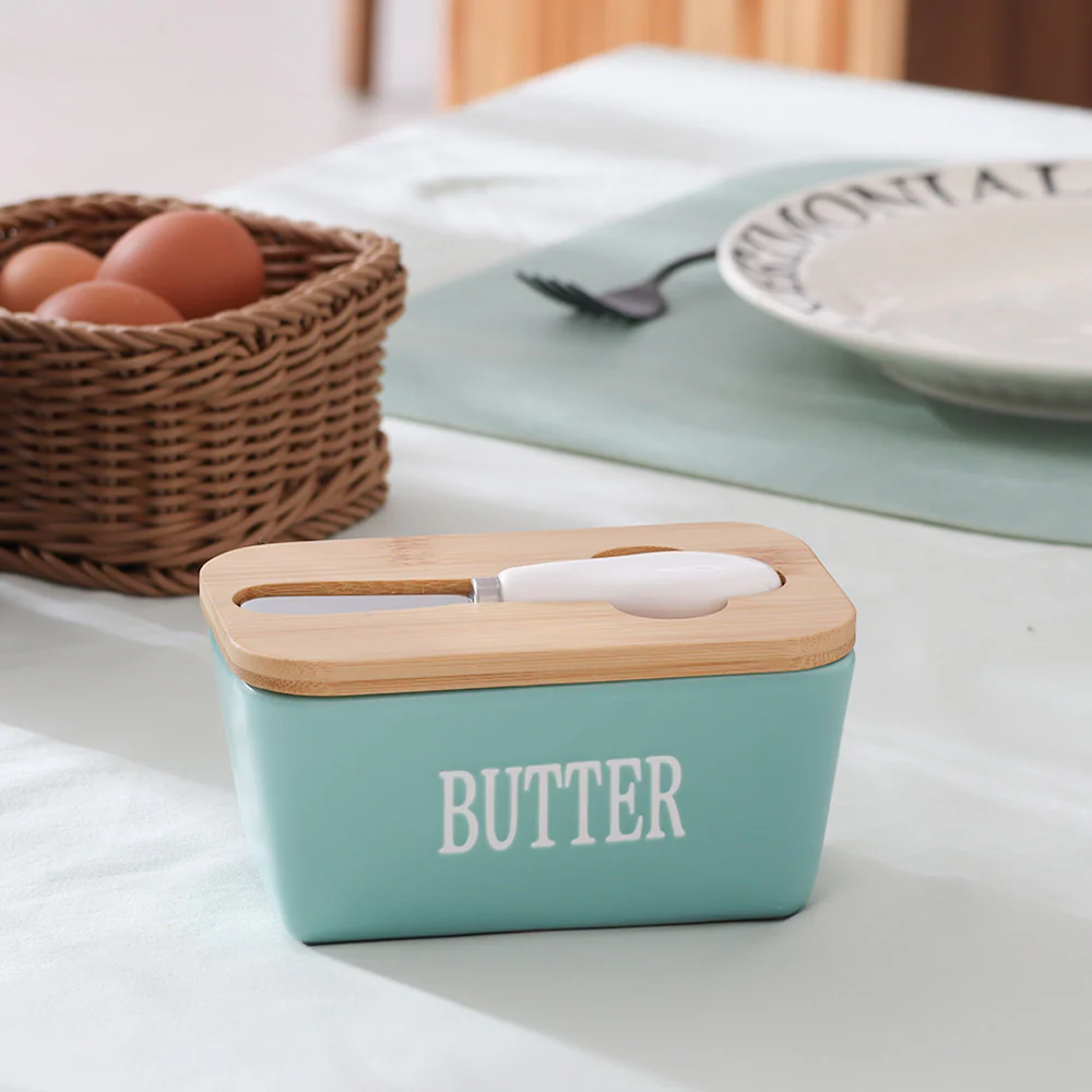 Culina Butter Dish with Spreader Medium - Sea Green - Image 2