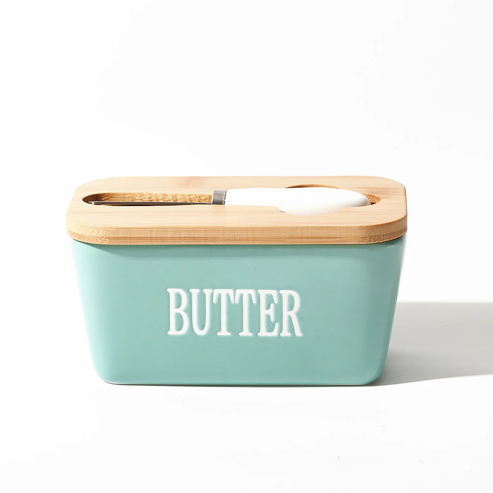 Culina Butter Dish with Spreader Medium - Sea Green - Image 3