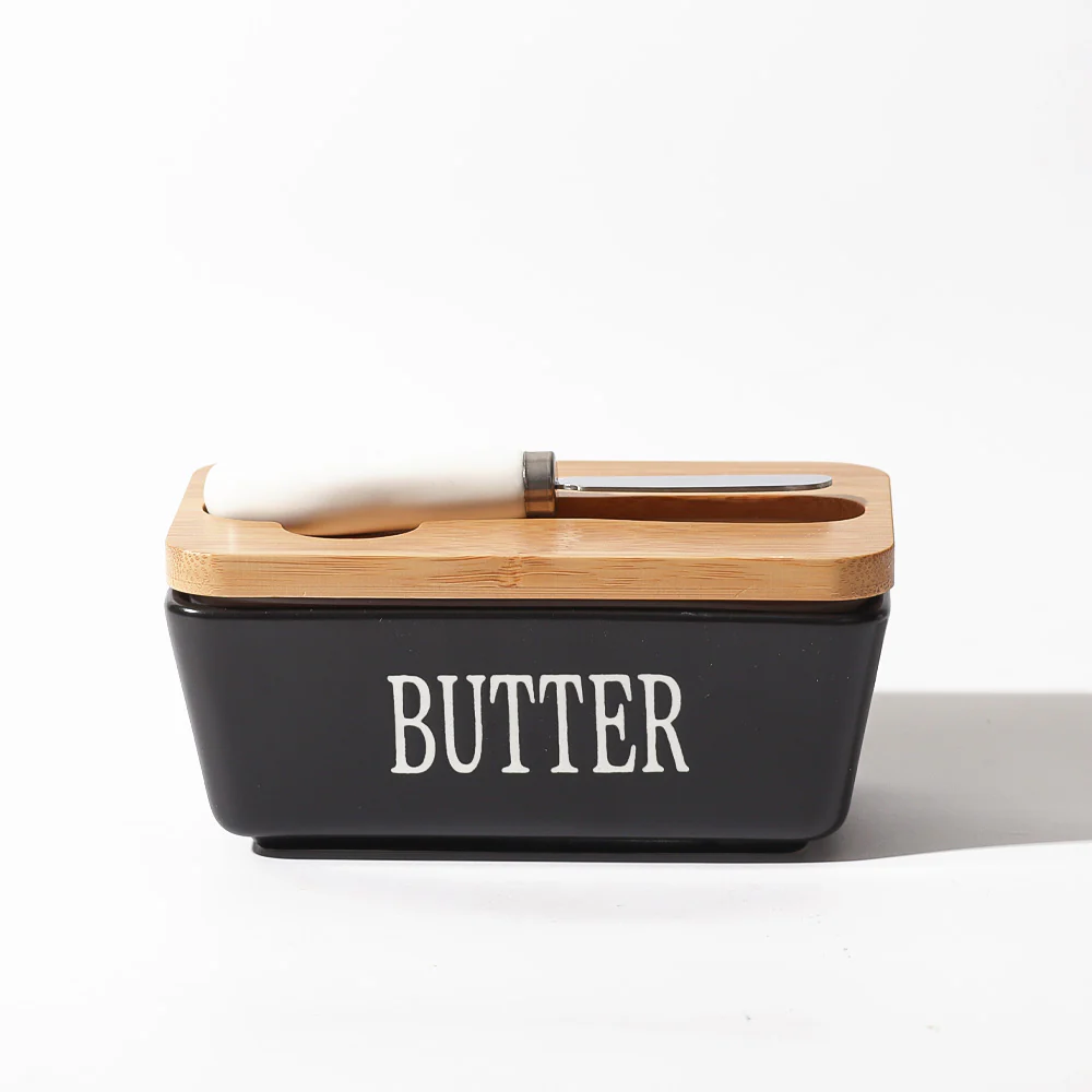 Culina Butter Dish with Spreader Small - Black - Image 3
