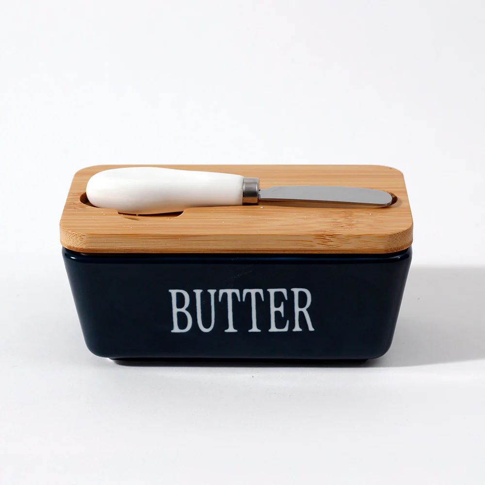 Culina Butter Dish with Spreader Small - Navy Blue - Image 3