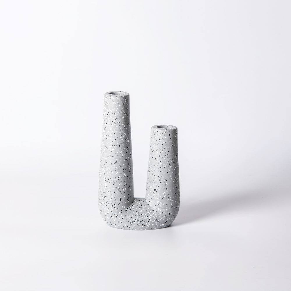 Curve Duo Vase - Speckled Grey - Image 3
